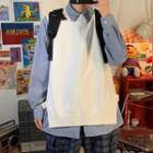 Side-slit Sweater Vest