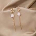 Disc Drop Earring 1 Pair - E2856 - As Shown In Figure - One Size