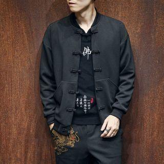 Plain Frog Buttoned Jacket