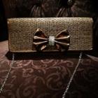 Woven Bow Clutch
