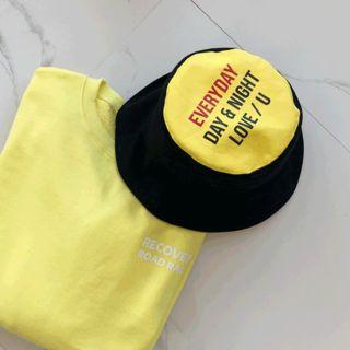 Contrast-trim Letter Print Hat