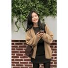Loose-fir Argyle Knit Cardigan