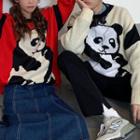 Couple Matching Panda Jacquard Sweater