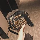 Faux Leather Leopard Print Crossbody Bag