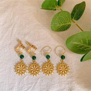 Wheel Alloy Dangle Earring