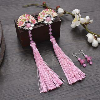 Retro Alloy Tassel Fan Hair Clip