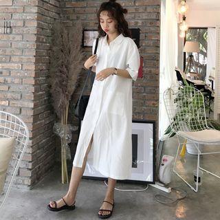 3/4 Sleeve Loose Shirtdress