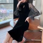 Long Sleeve Mock Neck Dress