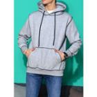 Stitched Kangaroo-pocket Hoodie