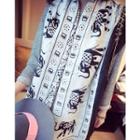 Elephant Print Light Scarf