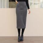 Fleece H-line Midi Skirt