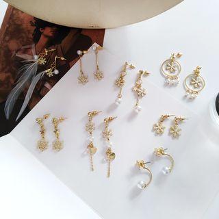 Faux Pearl Snowflake Drop Earring (various Designs)