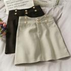 Details High-waist Wool Mini Skirt