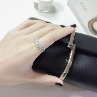 Rhinestone Leaf Ring As Shown In Figure - One Size