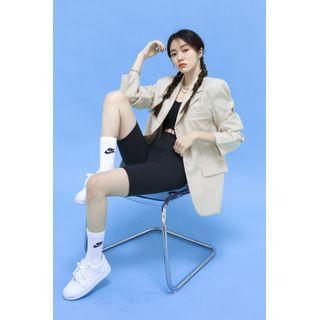Single-breasted Tailored Blazer Beige - One Size