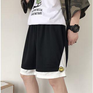 Smiley Face Wide-leg Shorts