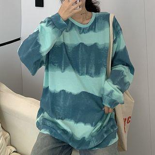 Long-sleeve Print Oversize T-shirt
