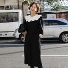 Capelet Shift Dress & Sash