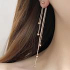 Stainless Steel Fringed Earring 1 Pair - Rose Gold - One Size