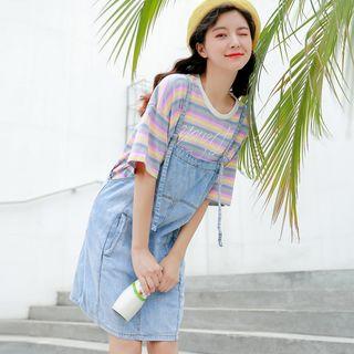 Pocket Front Sleeveless Jumper Dress