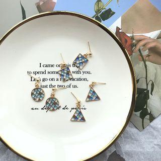 Alloy Geometric Mosaic Dangle Earring