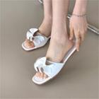 Frilled-detail Slide Sandals