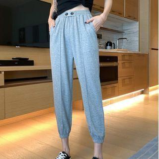 High-waist Cropped Sweatpants