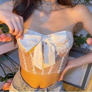 Sequin Tube Top White - One Size