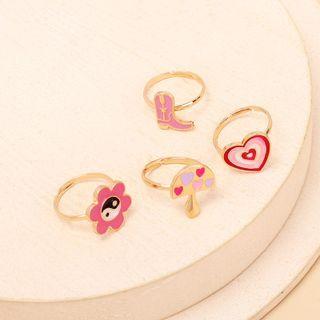 Cartoon Glaze Alloy Ring (various Designs)