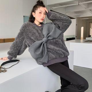 Bow Fluffy Sweatshirt
