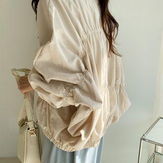 Ruched Windbreaker Jacket
