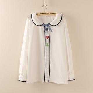 Bow Embroidered Blouse