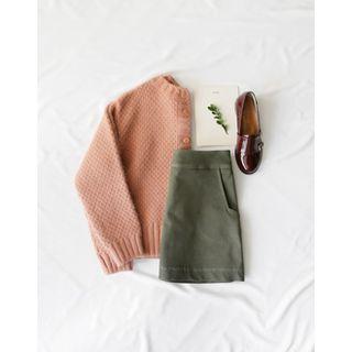 Stitched A-line Skirt