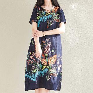 Ethnic Cotton Linen Dress