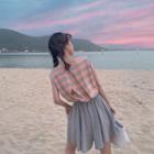 Drawstring Wide-leg Skort