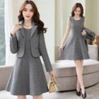 Set: Blazer + Sleeveless Mini A-line Dress