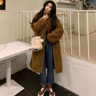 Faux Shearling Jacket Brown - One Size