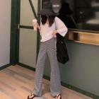 Striped Straight Fit Pants Stripe - Black & White - One Size