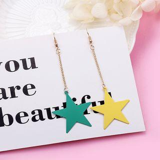 Non-matching Star Dangle Earring 1 Pair - As Shown In Figure - One Size