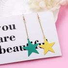 Non-matching Star Dangle Earring 1 Pair - As Shown In Figure - One Size