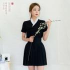 Modern Hanbok Mini Pleats Skirt 2 Pieces Set