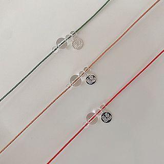 Chinese Characters Pendant Alloy String Necklace