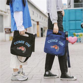 Whistle Print Canvas Tote Bag