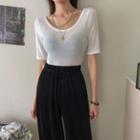 Short-sleeve See-through T-shirt