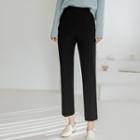 Band-waist Straight-leg Pants