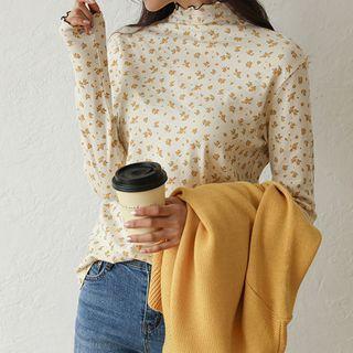 Lettuce-edge Floral T-shirt