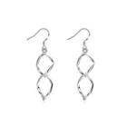 Romantic Simple Fashion Leaf Earrings Silver - One Size