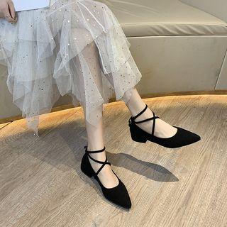 Pointy Strappy Low Heel Sandals