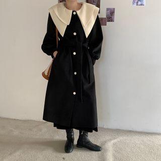 Collared Puff-sleeve Double-sided Woolen Jacket
