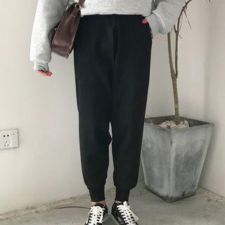 Gathered Cuff Knit Harem Pants